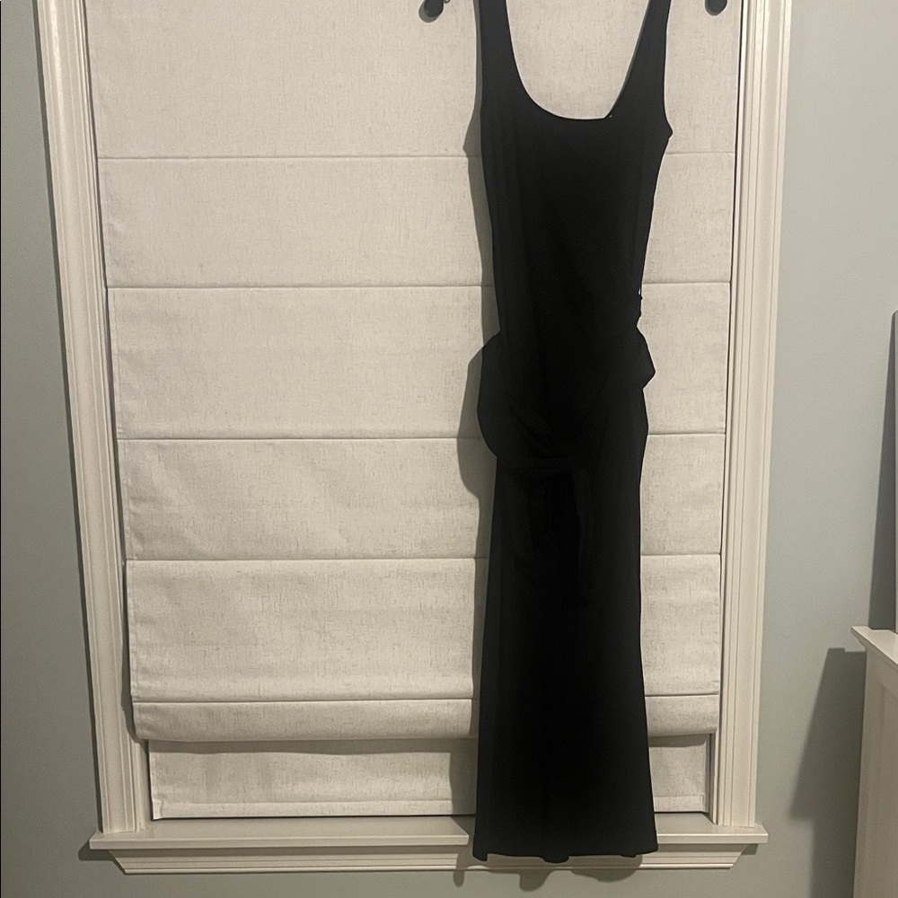 Vince Black Sleeveless Dress with Front Knot Detail